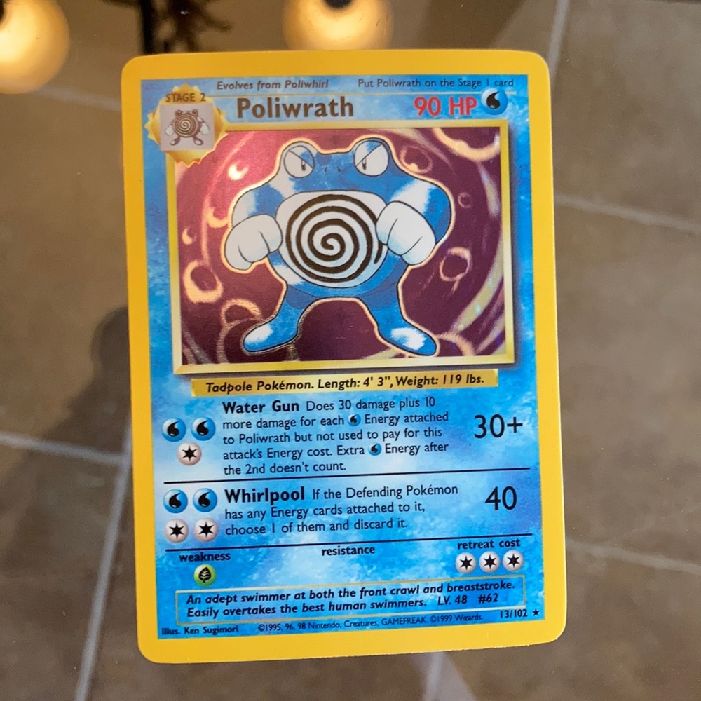 Poliwrath Holographic Pokémon Card Set
